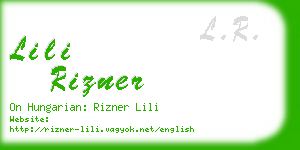 lili rizner business card